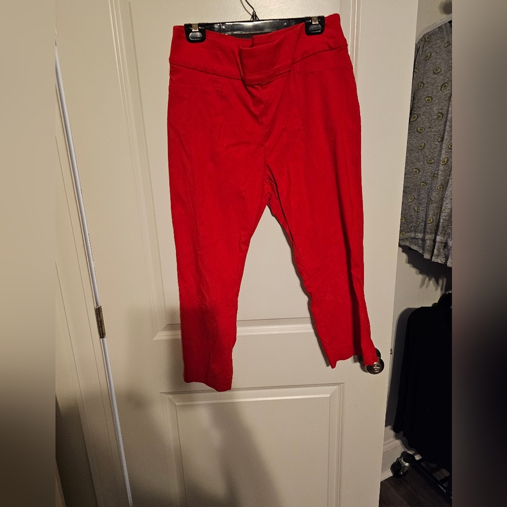 Capri stretch pants orange. Size 16